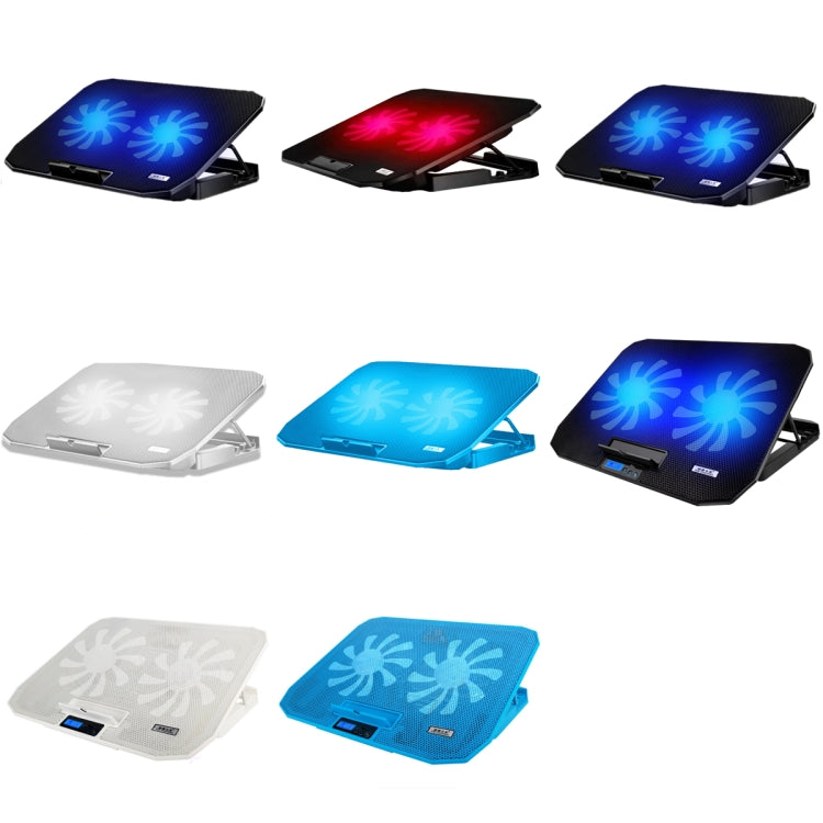ICE COOREL N106 Laptop Base Adjustment Radiator Dual-Fan Notebook Cooling Bracket, Colour: Standard Version (Blue Light) - HoMEdemic™ 