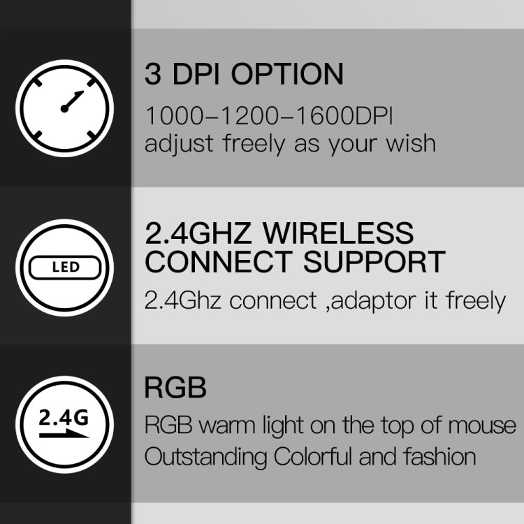 DELUX M618DB 6-Keys 1600 DPI RGB Vertical Wireless Bluetooth Dual-Mode Mouse(Lithium Bluetooth Version) - HoMEdemic™ 