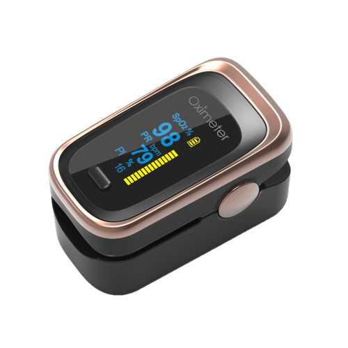 Finger Pulse Oximeter Finger Pulse Blood Oxygen Saturation Monitor, Colour: 131R Black Gold(English Manual) - HoMEdemic™ 