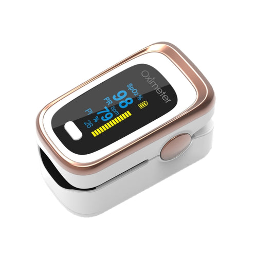 Finger Pulse Oximeter Finger Pulse Blood Oxygen Saturation Monitor, Colour: 131R White Gold(English Manual) - HoMEdemic™ 