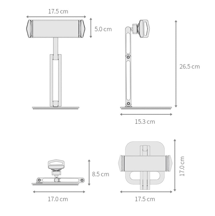 Boneruy P47 Tablet Computer Stand Desktop Mobile Phone Stand(Black) - HoMEdemic™ 