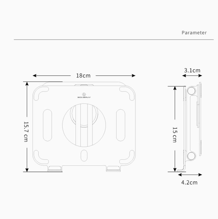 Boneruy L04mini 360 Degree Rotating Aluminum Alloy Tablet Laptop Holder(Silver) - HoMEdemic™ 