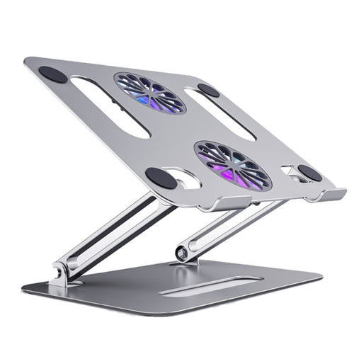 BONERUY P43F Aluminum Alloy Folding Computer Stand Notebook Cooling Stand, Colour: Silver with Type-C Cable - HoMEdemic™ 