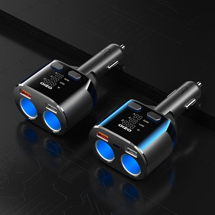 Ozio Car Charger Cigarette Lighter Conversion Plug USB Fast Flashing Charger, Model: CL48Q Black - HoMEdemic™ 