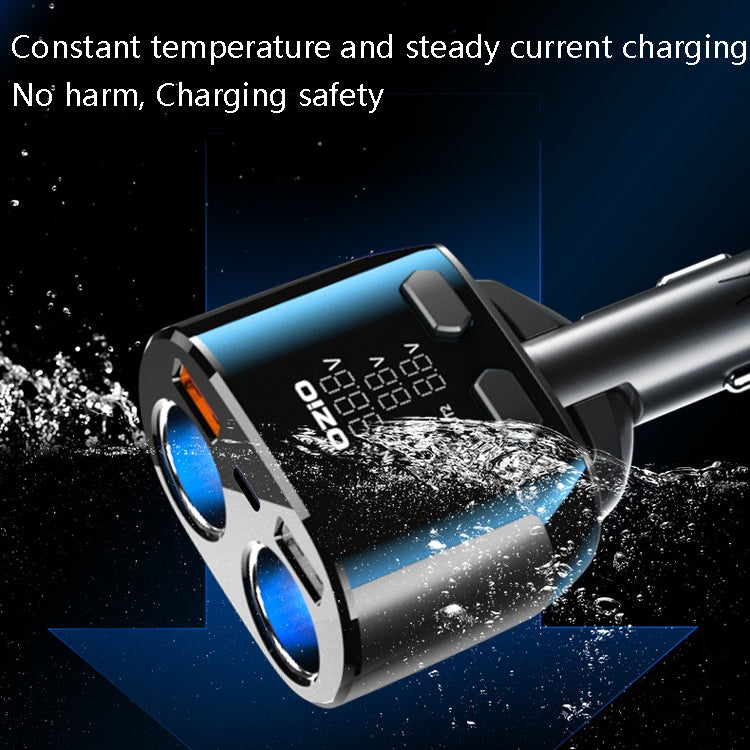 Ozio Car Charger Cigarette Lighter Conversion Plug USB Fast Flashing Charger, Model: CL48Q Black - HoMEdemic™ 