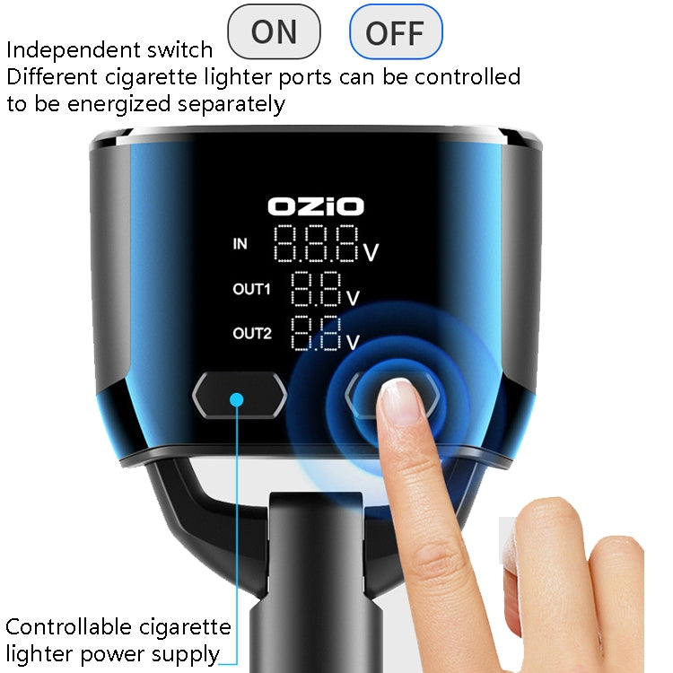 Ozio Car Charger Cigarette Lighter Conversion Plug USB Fast Flashing Charger, Model: CL48Q Black - HoMEdemic™ 