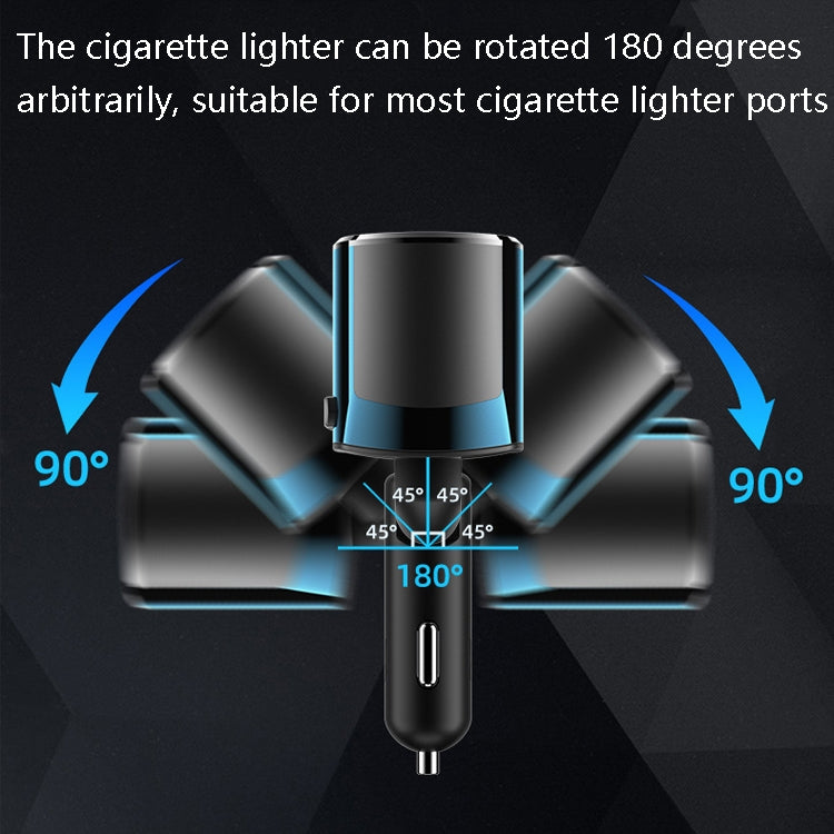 Ozio Car Charger Cigarette Lighter Conversion Plug USB Fast Flashing Charger, Model: CL48Q Black - HoMEdemic™ 