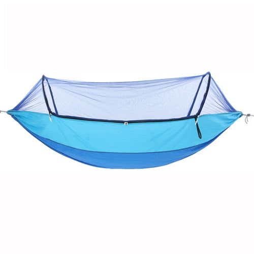 Outdoor Camping Anti-Mosquito Quick-Opening Hammock, Spec: Double (Blue+Sky Blue) - HoMEdemic™ 