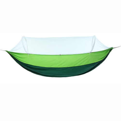 Outdoor Camping Anti-Mosquito Quick-Opening Hammock, Spec: Double (Fruit Green+Ink Green) - HoMEdemic™ 