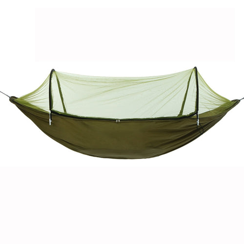 Outdoor Camping Anti-Mosquito Quick-Opening Hammock, Spec: Double (Army Green) - HoMEdemic™ 