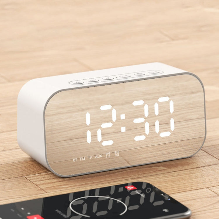 Havit M3 Subwoofer Mini Mirror Clock Bluetooth Speaker, Spsc: 1200mAh (White) - HoMEdemic™ 