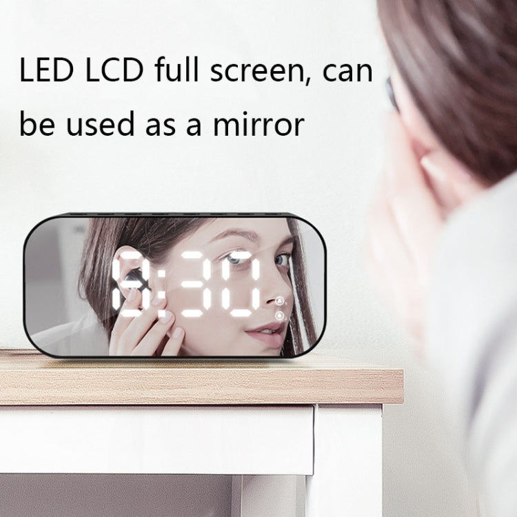 Havit M3 Subwoofer Mini Mirror Clock Bluetooth Speaker, Spsc: 1200mAh (White) - HoMEdemic™ 