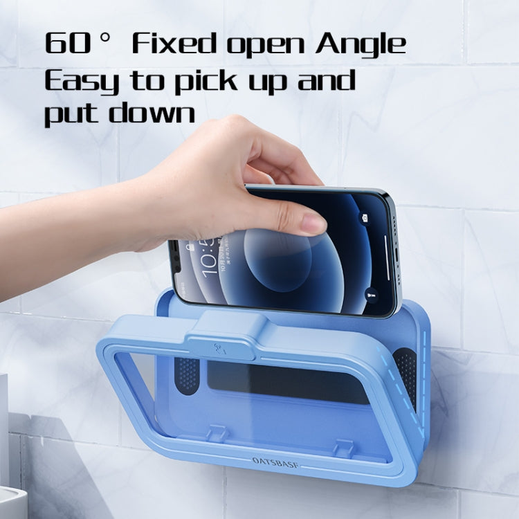 Oatsbasf  Bathroom Waterproof Phone Case Holder Shower Phone Box Wall Mount Phone Holder(Blue) - HoMEdemic™ 