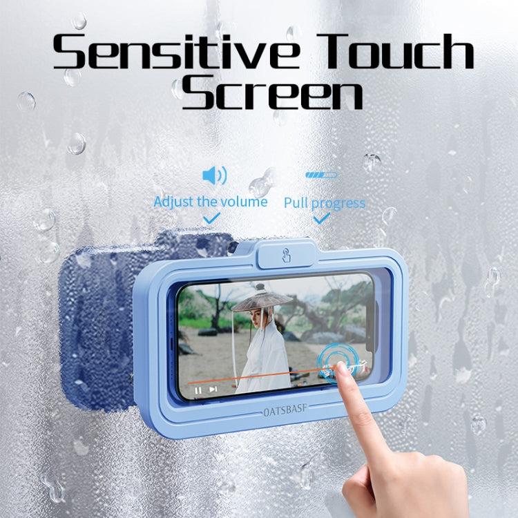 Oatsbasf  Bathroom Waterproof Phone Case Holder Shower Phone Box Wall Mount Phone Holder(Blue) - HoMEdemic™ 