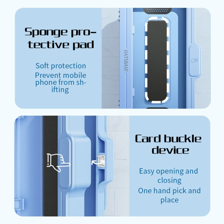 Oatsbasf  Bathroom Waterproof Phone Case Holder Shower Phone Box Wall Mount Phone Holder(Blue) - HoMEdemic™ 