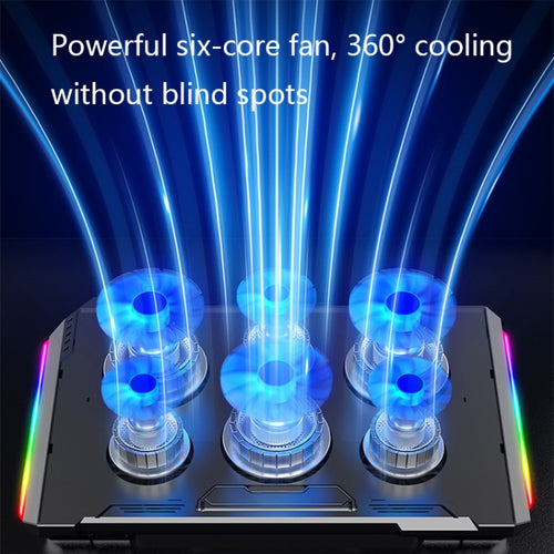 NUOXI Q9 RGB Lighting Effect Laptop Cooler(Black) - HoMEdemic™ 