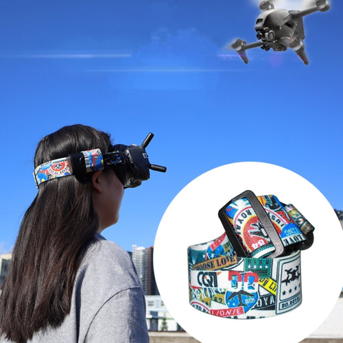 Flight Video Glasses Graffiti Color Headband Fixed Strap For DJI FPV Goggles V2 Strap - HoMEdemic™ 