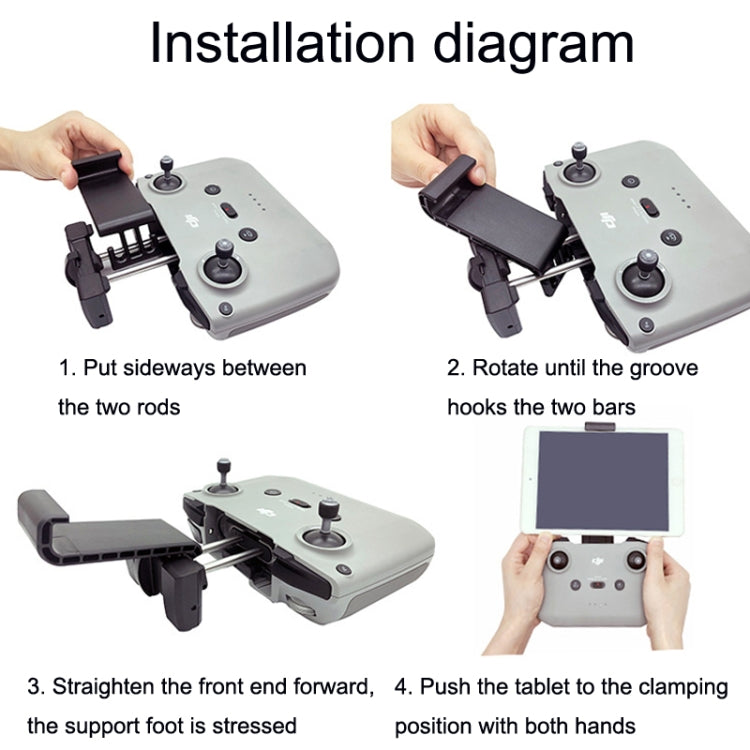 RC Tablet Extension Bracket For DJI Mavic 3 / Air 2 / Air 2S / Mini 2, Style: Large+For Apple Line - HoMEdemic™ 