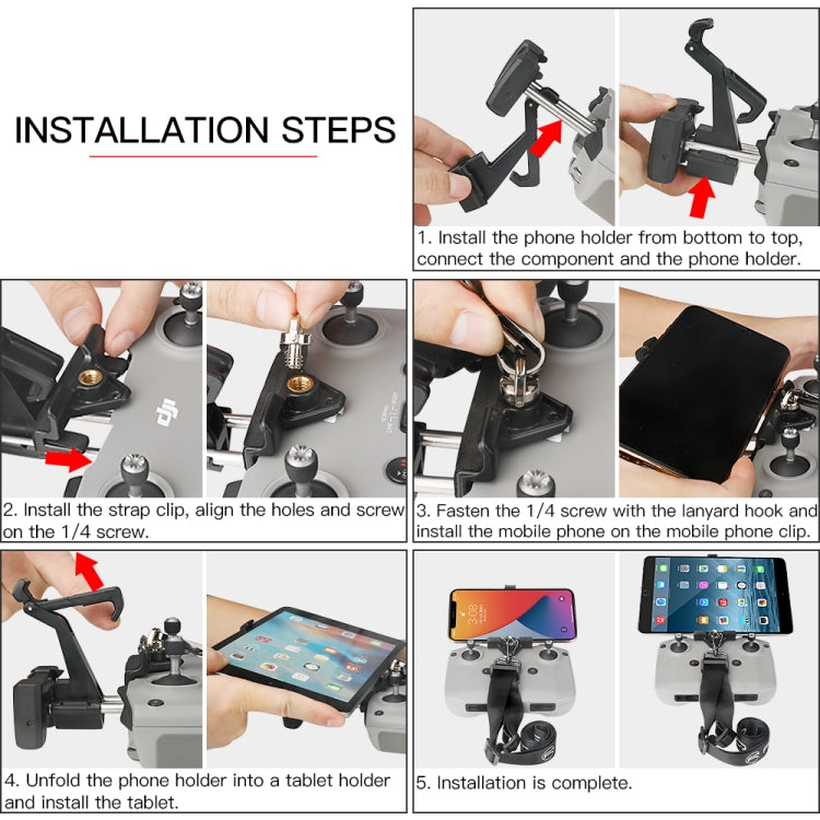 RCSTQ Remote Control Phone Tablet Bracket for DJI Mavic 3/Mini 2/Mini 3 Pro,Style: Only Clip - HoMEdemic™ 