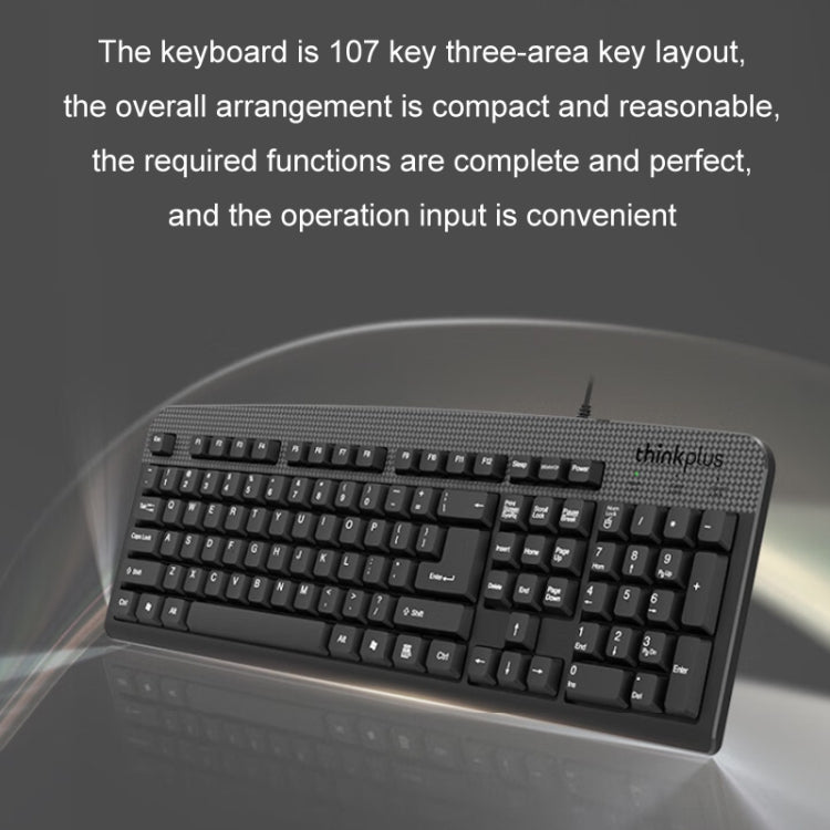 Lenovo Thinkplus USB Wired Office Keyboard And Mouse Set(KM130 Pro) - HoMEdemic™ 