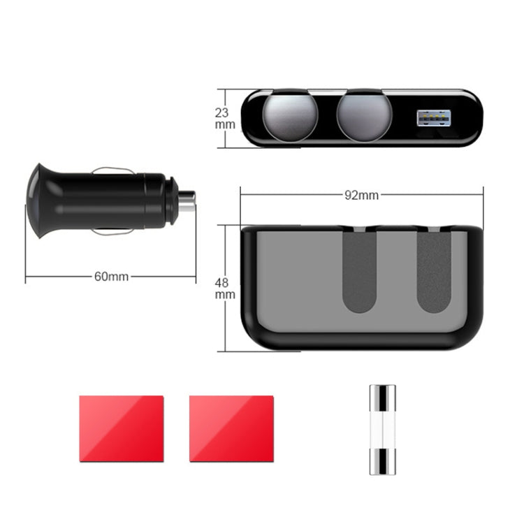 SHUNWEI Car Cigarette Lighter Charger 12/24V USB Converts Socket, Style: 2 Holes Single USB - HoMEdemic™ 