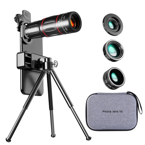 Mobile Phone Universal Lens Telescope 28X + Wide Angle 0.6X + Macro 20X + Fisheye 198 Degree Set - HoMEdemic™ 