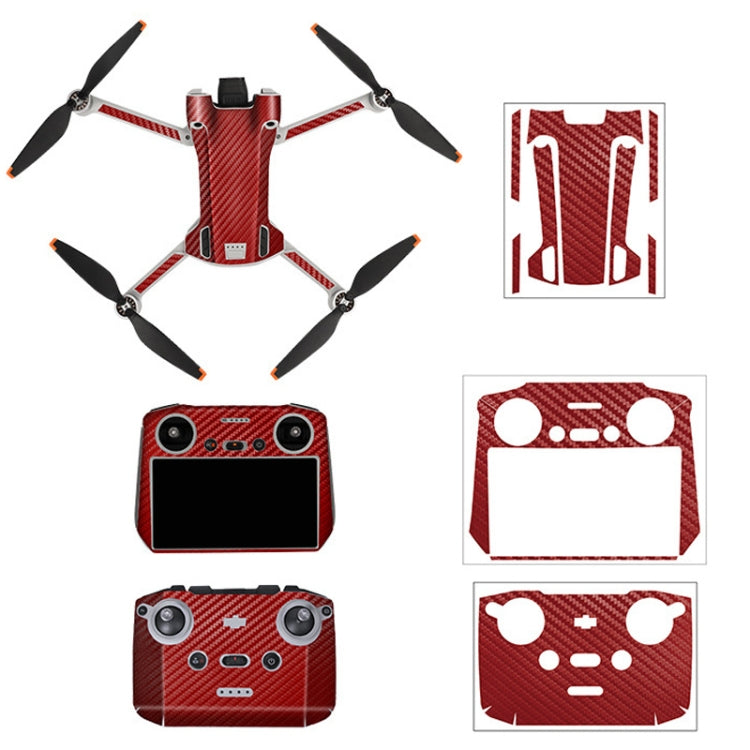 Sunnylife Drone+Remote Control Protective Sticker For DJI Mini 3 Pro RC Version(Carbon Red) - HoMEdemic™ 