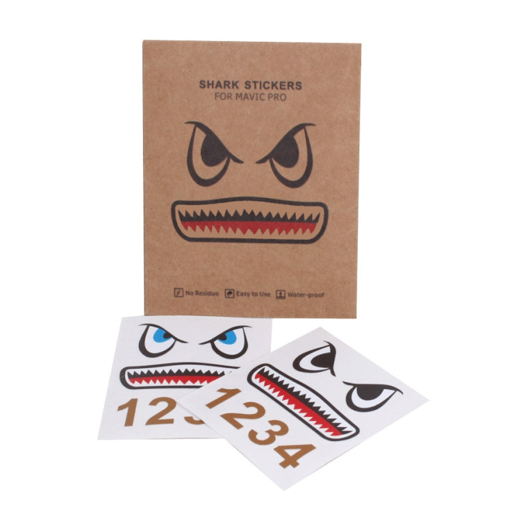 3 Sets Drone Shark Emoticon Body Sticker Battery Sticker(Blue Black) - HoMEdemic™ 