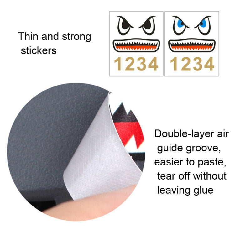 3 Sets Drone Shark Emoticon Body Sticker Battery Sticker(Blue Black) - HoMEdemic™ 