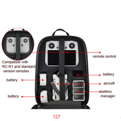 Waterproof Compression Hard Shell Backpack for DJI Mini 3 Pro, Size: 127 Small(Brushed Gray) - HoMEdemic™ 