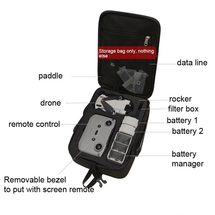 BKANO Storage Bag Shoulder Bag Messenger Bag Suitcase for DJI Mini 3 Pro(Black) - HoMEdemic™ 
