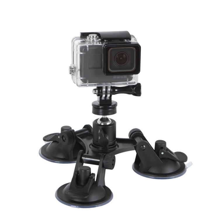 Car General Purpose Vehicle Bracket Suction Cup Fixed Glass Video Shooting Base, Shape: Suction Cup+PTZ+Gopro Screw - HoMEdemic™ 