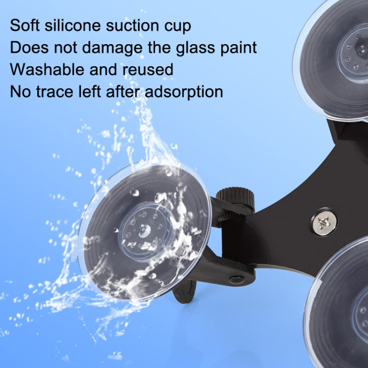 Car General Purpose Vehicle Bracket Suction Cup Fixed Glass Video Shooting Base, Shape: Suction Cup+PTZ+Gopro Screw - HoMEdemic™ 
