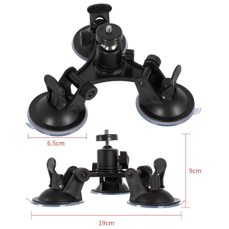 Car General Purpose Vehicle Bracket Suction Cup Fixed Glass Video Shooting Base, Shape: Suction Cup+PTZ+Phone Clip - HoMEdemic™ 