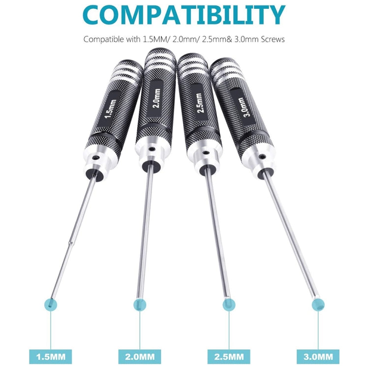 BRDRC 4 In 1 Drone Repair And Disassembly Tool Inner Hexagonal T6/T9 Screwdriver(Black) - HoMEdemic™ 