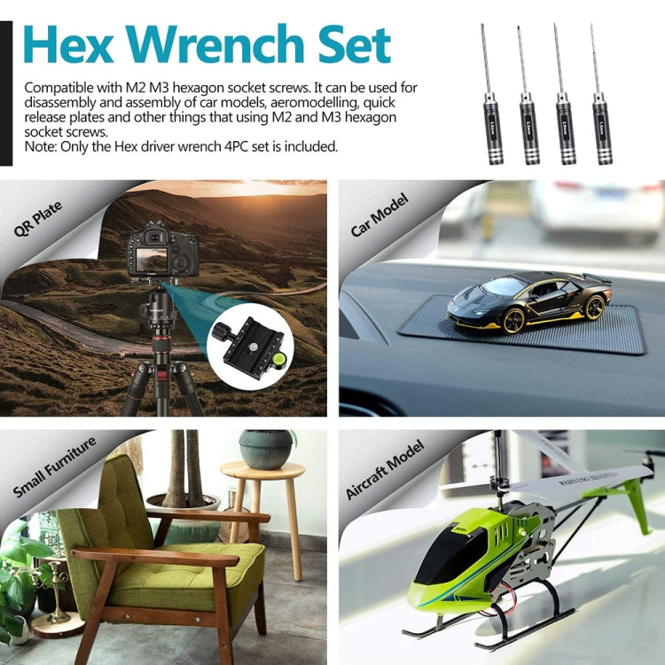 BRDRC 4 In 1 Drone Repair And Disassembly Tool Inner Hexagonal T6/T9 Screwdriver(Black) - HoMEdemic™ 
