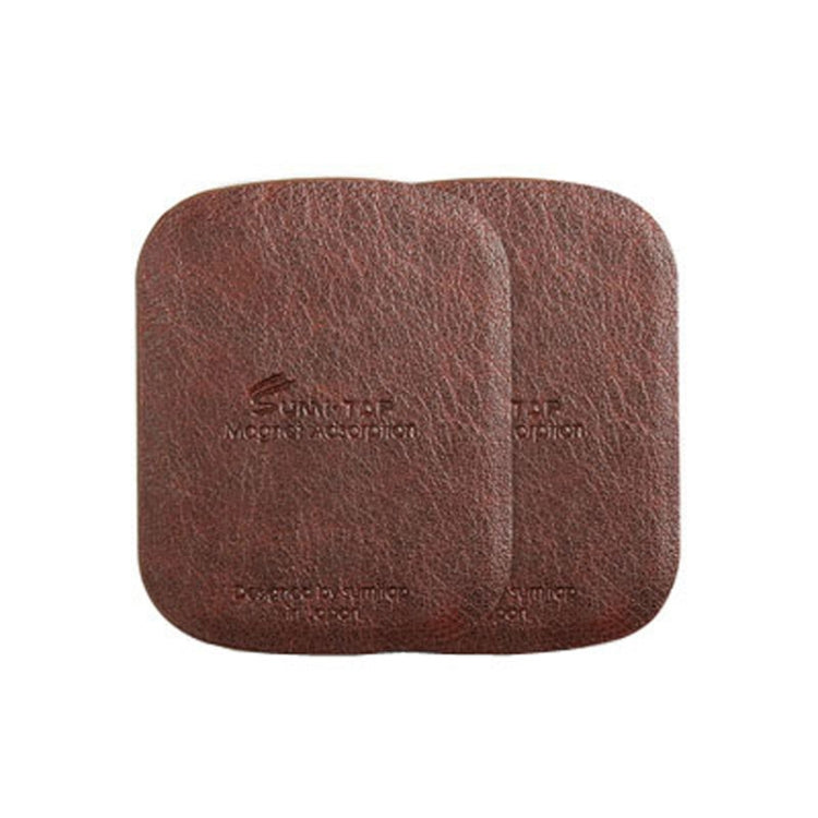 SUMITAP STHP-C40 Leather Square Magnetic Sheet Magnetic Car Phone Holder Accessories(Brown) - HoMEdemic™ 