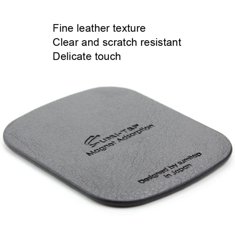 SUMITAP STHP-C40 Leather Square Magnetic Sheet Magnetic Car Phone Holder Accessories(Gray) - HoMEdemic™ 