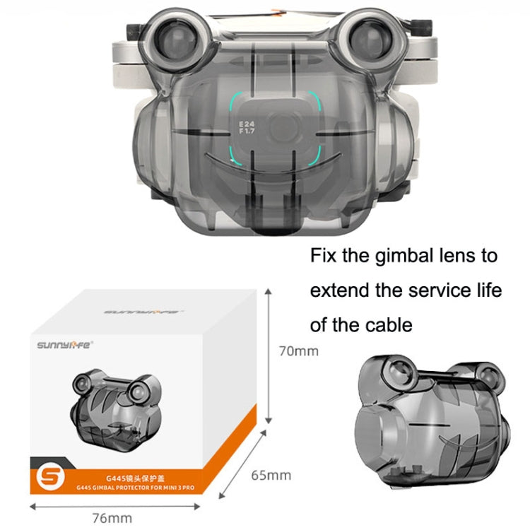 Sunnylife MM3-G445 For DJI Mini 3 Pro Frog Lens Cover Gimbal Protection Vision Sensor Cover(Transparent Gray) - HoMEdemic™ 