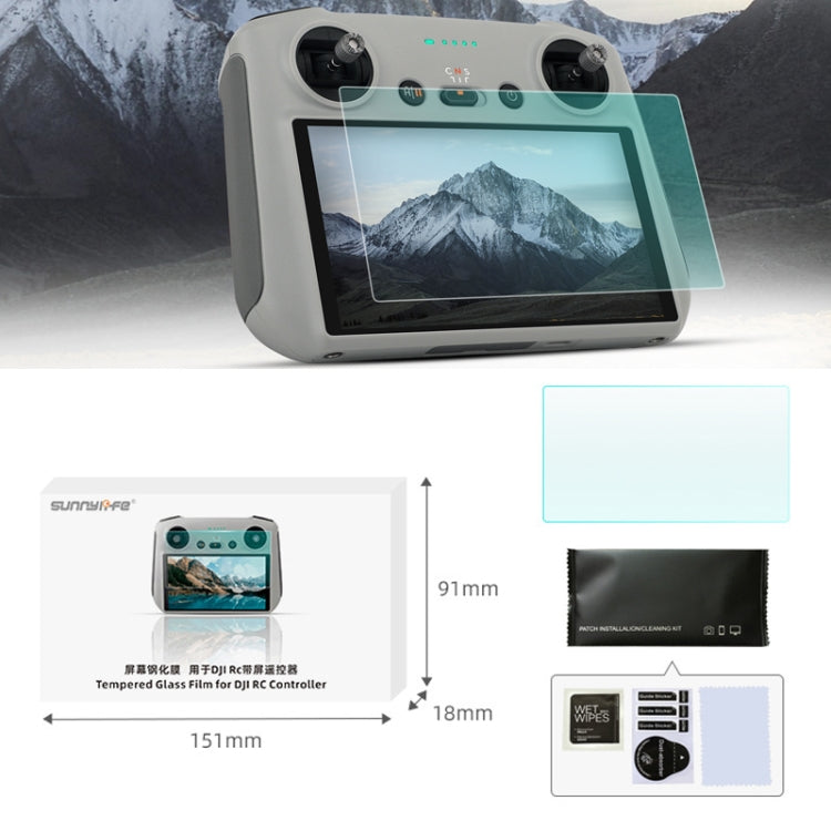 Sunnylife MM3-GHM387 9H 2.5D HD Tempered Glass Film For Mini3 Pro Remote Control(As Show) - HoMEdemic™ 