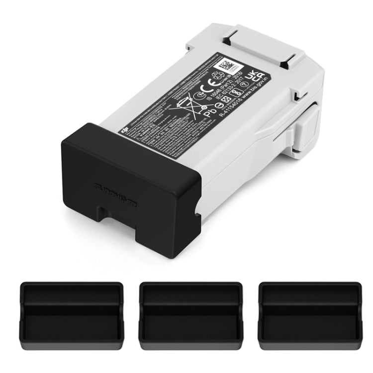 3PCS Sunnylife MM3-DC405 For DJI Mini 3 Pro Short Circuit Resistant Battery Silicone Dust Cover(Black) - HoMEdemic™ 