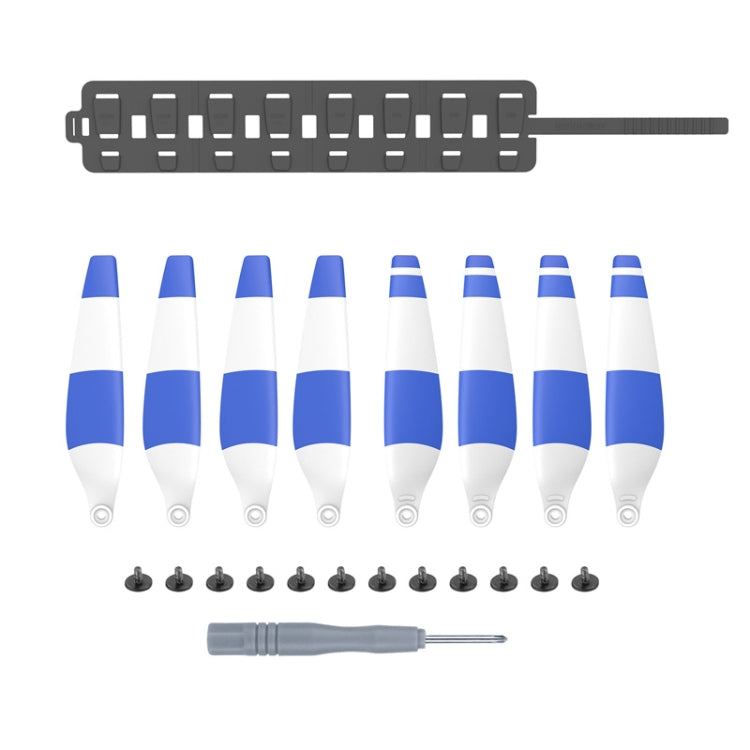 Sunnylife MM3-SN443 For Mini 3 Pro Propeller Blades + Silicone Folding Storage Bag(Blue Strip+Gray Bag) - HoMEdemic™ 