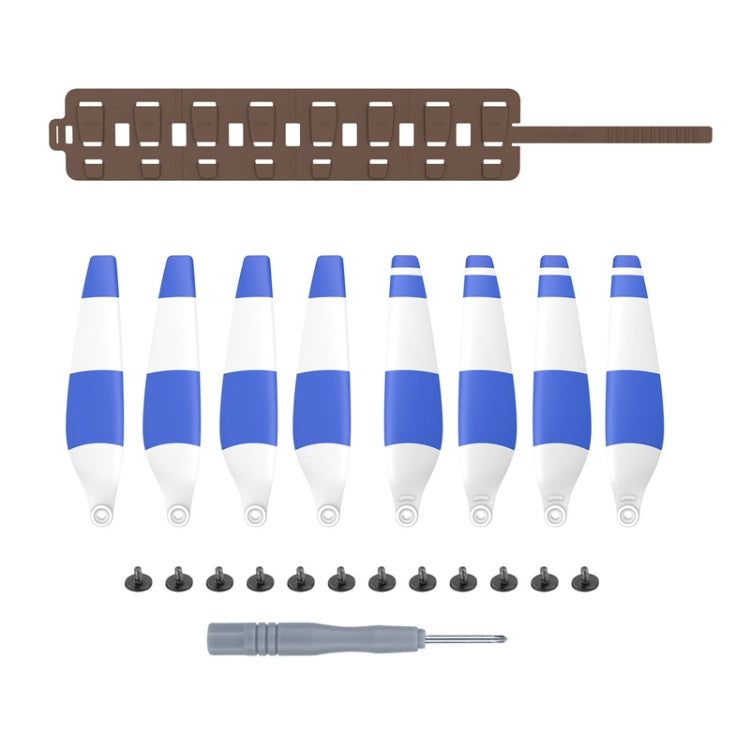 Sunnylife MM3-SN443 For Mini 3 Pro Propeller Blades + Silicone Folding Storage Bag(Blue Strip+Brown Bag) - HoMEdemic™ 