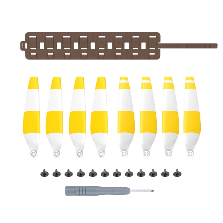 Sunnylife MM3-SN443 For Mini 3 Pro Propeller Blades + Silicone Folding Storage Bag(Yellow Strip+Brown Bag) - HoMEdemic™ 
