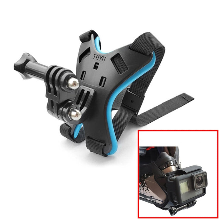 TUYU Motorcycle Helmet Chin Action Camera Mobile Phone Mounting Bracket Blue Bracket - HoMEdemic™ 