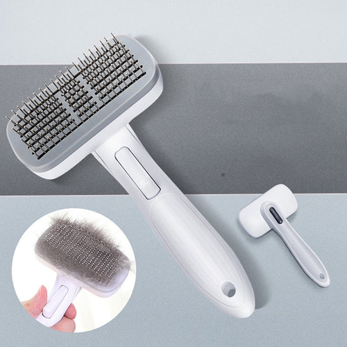 Pet Comb Cat Dog Hair Brush Hair Removal Tool, Style: Steel Needle (Gray) - HoMEdemic™ 