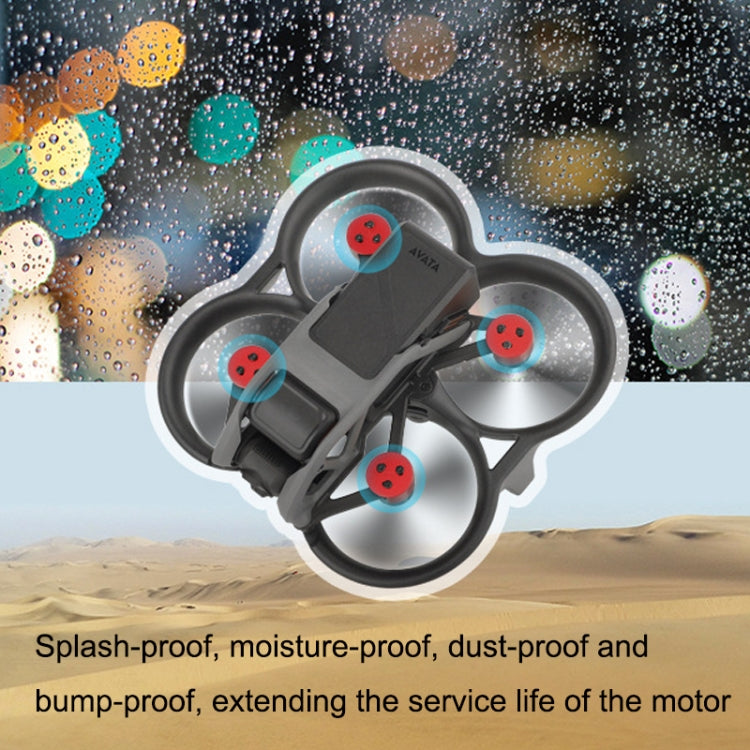 4 PCS / Set Sunnylife AT-MD475 Dust-proof Waterproof Aluminum Alloy Motor Cover For DJI Avata(Red) - HoMEdemic™ 
