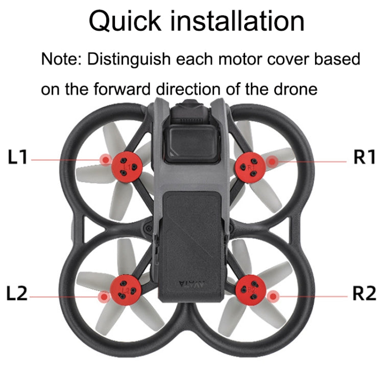 4 PCS / Set Sunnylife AT-MD475 Dust-proof Waterproof Aluminum Alloy Motor Cover For DJI Avata(Red) - HoMEdemic™ 