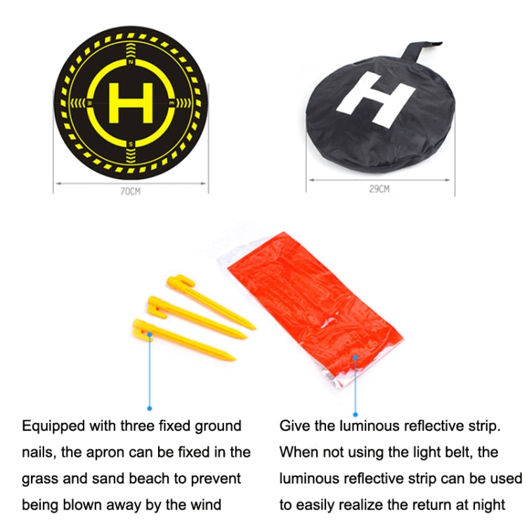 Sunnylife DJI-TJP07 For DJI Avata / Mini 3 Pro / Mavic 3 / Mini SE 70cm Adjust Luminous Night Light Apron(Yellow Black) - HoMEdemic™ 