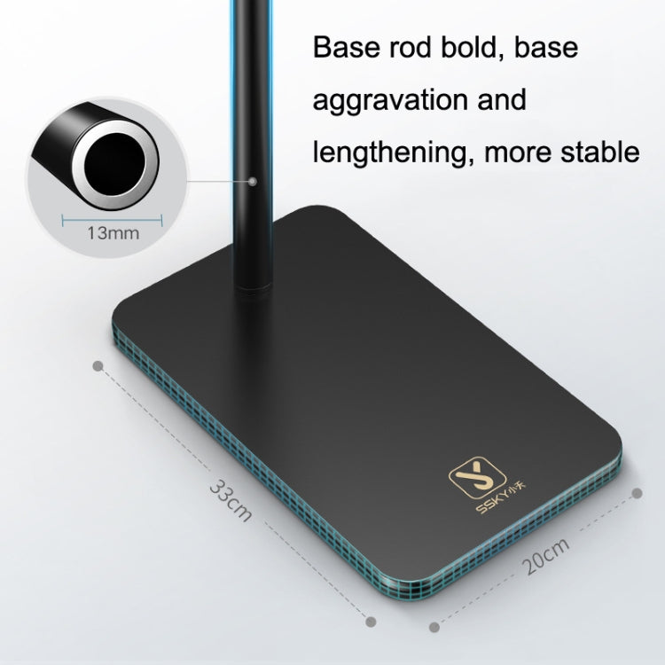 SSKY L10 Home Cantilever Ground Phone Holder Tablet Support Holder, Style: Fixed+Phone Clip (Black) - HoMEdemic™ 